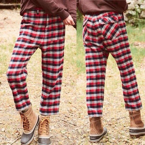 The Great. The Ranger Cotton Pant Trousers in Camphouse Plaid Red Black Size 27
